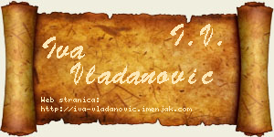 Iva Vladanović vizit kartica